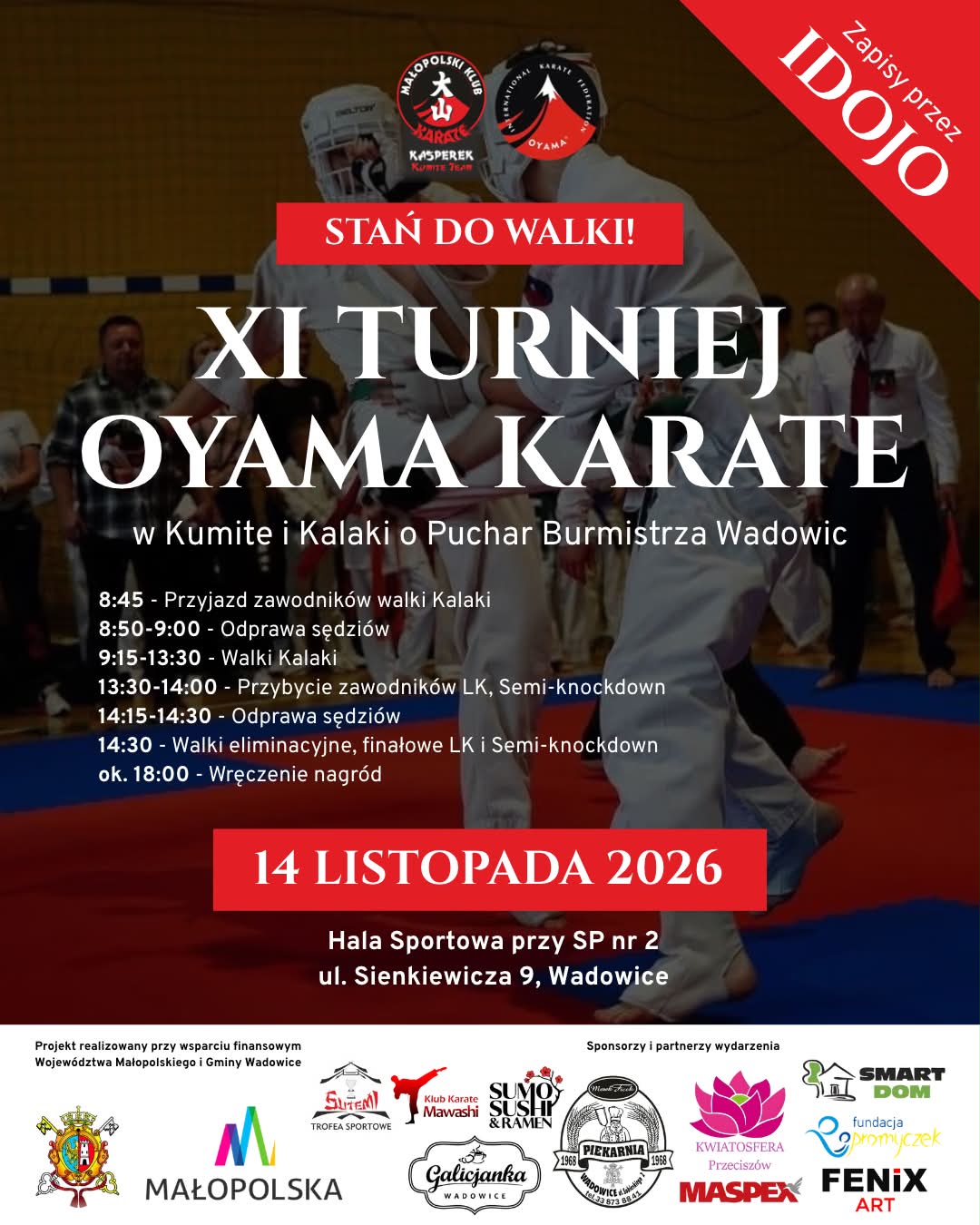 Zapisy na XI Turniej Oyama Karate w Wadowicach!